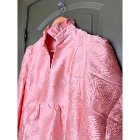 NWT Tuckernuck Bellini Fil Coupe Palmerston Pastel Pink Mini Jacquard Dress XS - Picture 4 of 9